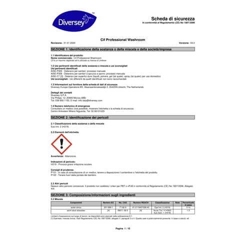 Detergente anticalcare per il bagno CiF 2in 1 750 ml 7517908